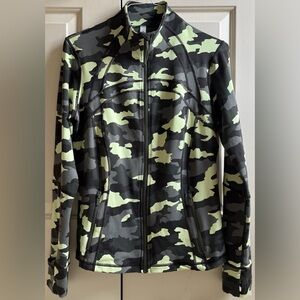 🍒LULULEMON sz 14 DEFINE Jacket HERITAGE 365 CAMO Crispin Olive Green Blk *LUON